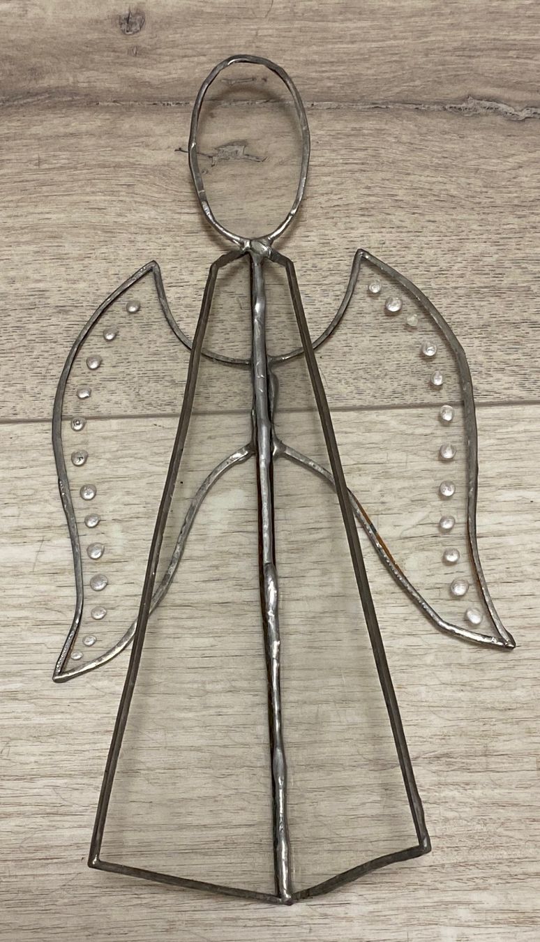 Statuette: Glasengel mit Einfassung Flügel mit Tupfen – Usato da Ennetmoos venduto da Tabakfrei 1