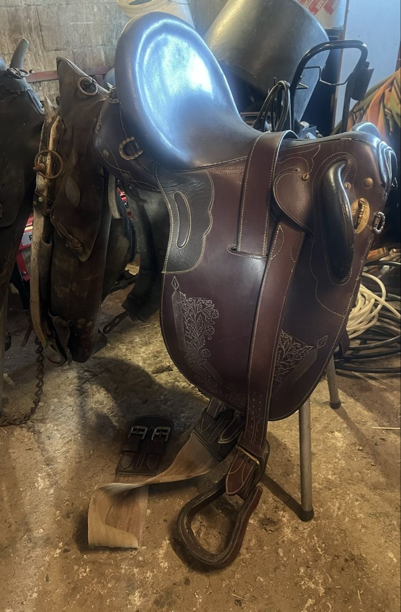 Selles, accessoires: Selle de monte western  – D'occasion à Bourrignon par filledemai