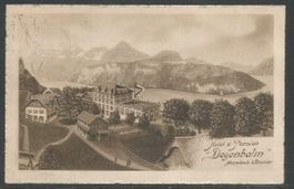 Carte P de 1919 ( Morschach / Hôtel & Pension Degenbalm )