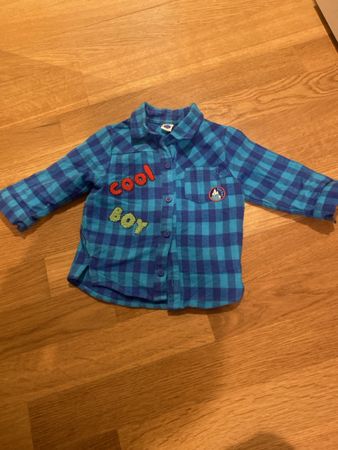 Cool Boy Flannel Shirt, Size 12 Months -Tuctuc