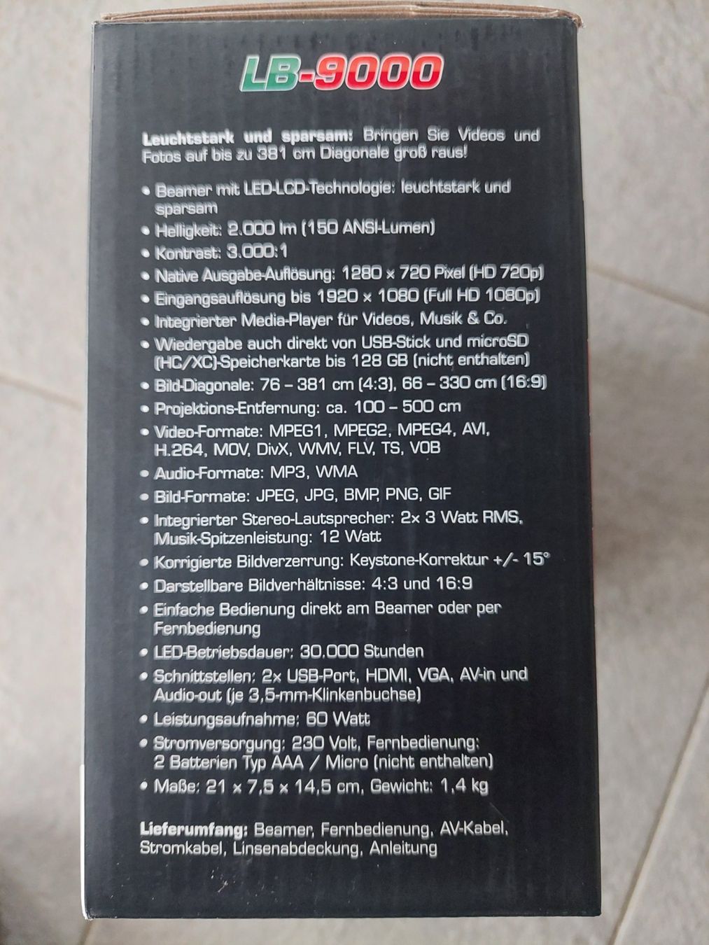 Vidéoprojecteurs: LED-LCD-Beamer – Neuf avec emballage d'origine à Mosen par xela0815 1