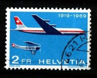 Tutti i francobolli: 1969 - 50 Jahre Flugpost – Usato da Schaffhausen venduto da poststamp