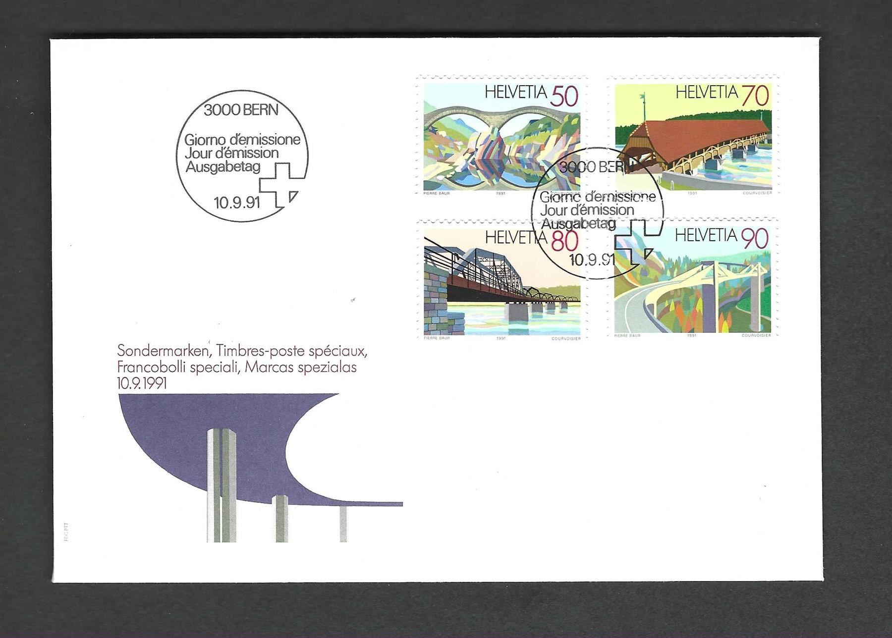 Tutti i francobolli: CH FDC Satz 1991 – Usato da Koblenz venduto da Markenhimmel