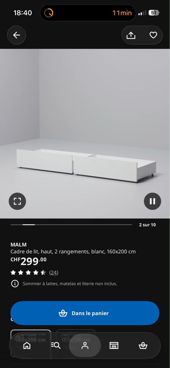 Betten: Lit complet 160x200 – Neu (gemäss Beschreibung) aus Bouveret von Fefe_97 3