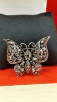 Elegante Vintage Brosche Schmetterling Silber Herbst Chic 🦋