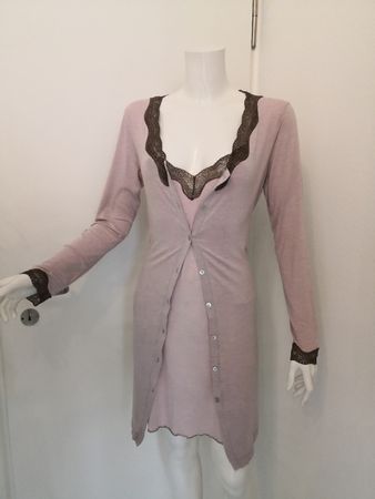 🤩2 STK: INTIMISSIMI NACHTHEMD & JACKE ROSA & SPITZE BRAUN