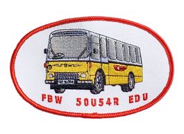 Postauto PTT FBW 50U54R EDU-A P 24170 (1967) Stoff Aufnäher