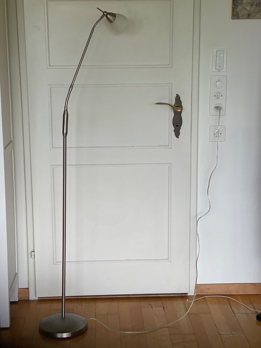 Lampade: Stehlampe Metall und Opalglas – Usato da Zürich venduto da siepi01 3
