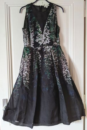 WHISTLES : Exceptionnelle robe "glycines" 100% soie 34