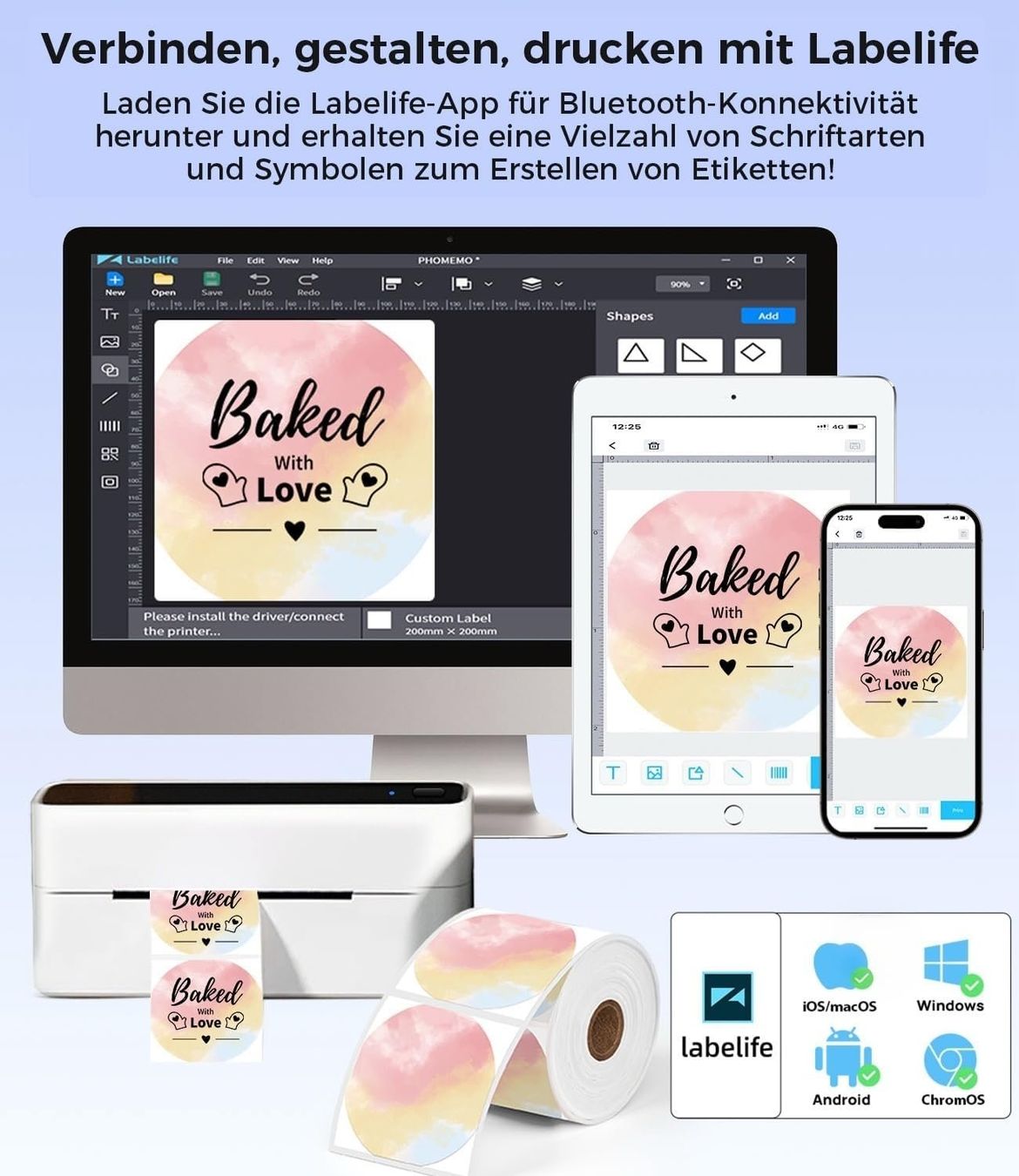 Stampanti: Bluetooth Versandetikettendrucker – Nuovo e nell'imballaggio originale da Nuglar venduto da LRitter 6