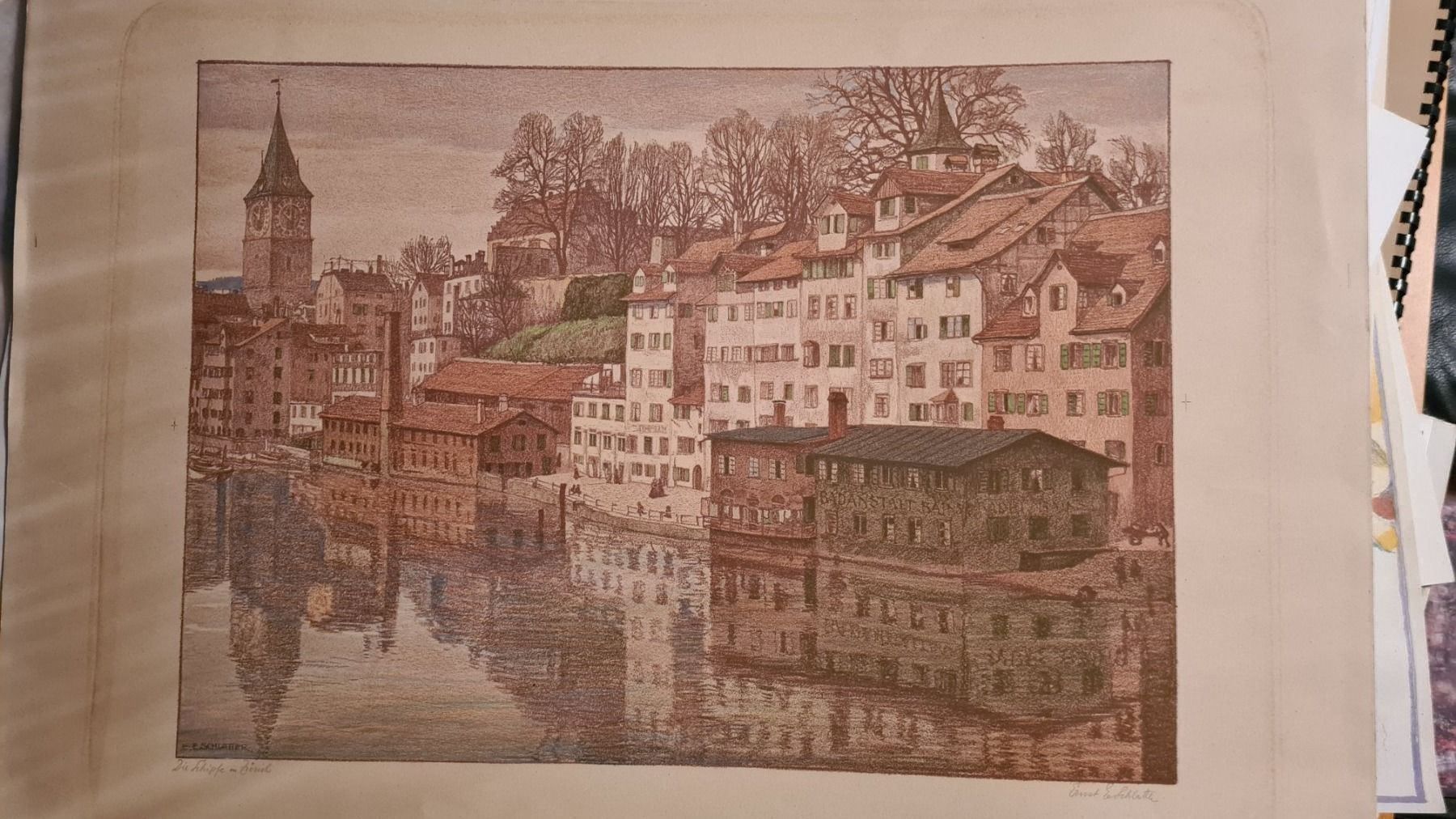Poster & Bilder: Ernst Schlatter , Schipfe,73x61cm Blatt – Gebraucht aus Emmenbrücke von Kunstankaufverkauf9 4