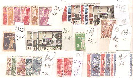 Alle Briefmarken: Los 31 Marken ** – Gebraucht aus Lausanne von Whorvath