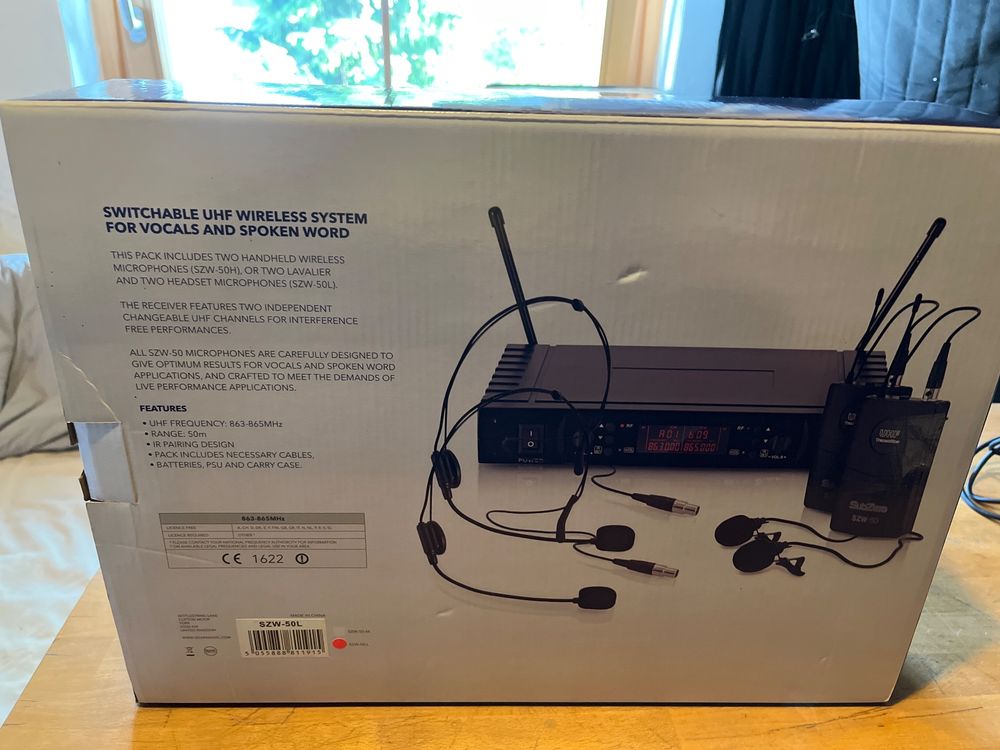 SubZero SZW50 Lavalier and Headset Wireless Microphone Kaufen auf