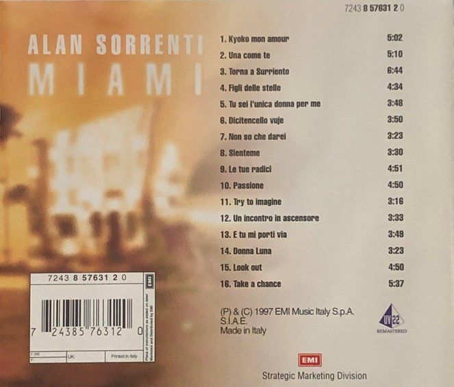 CD: Alan Sorrenti – Miami – Usato da Grüningen venduto da azulgris 1