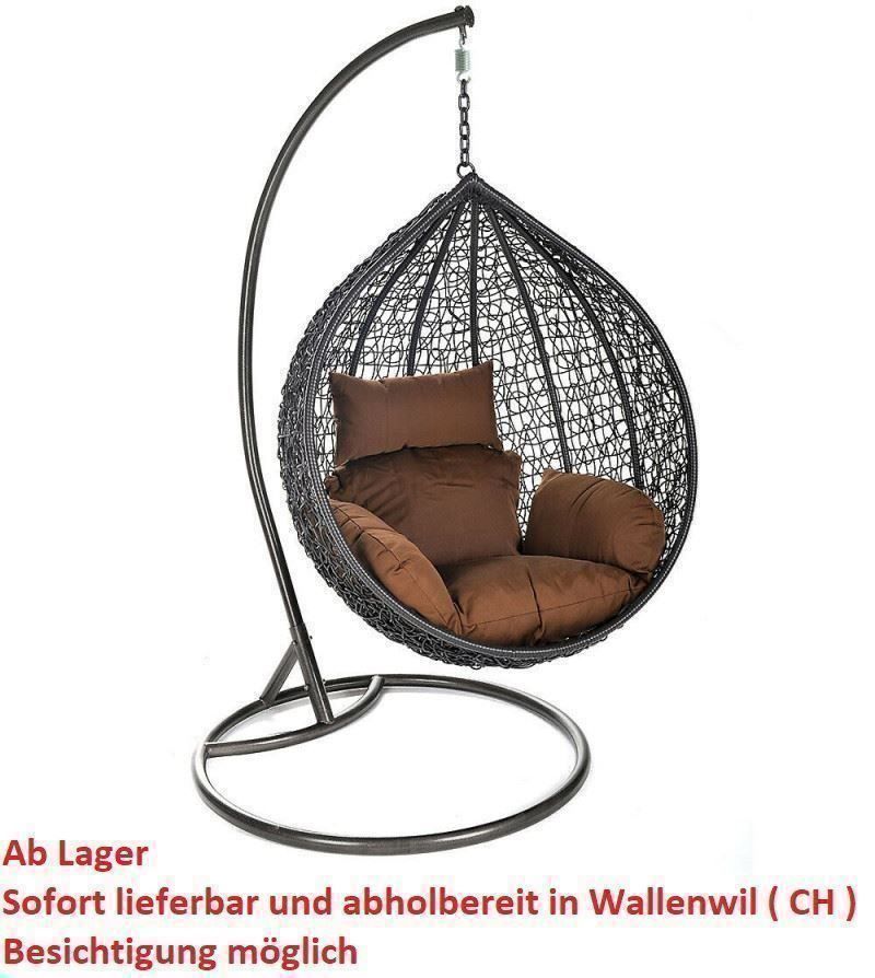 Gartenhängesitze: 6847 Polyrattan Hängesessel Hängekorb CUBA - Braun – Neu und originalverpackt aus Wallenwil von toesstal-vertrieb 2