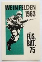 Soldatenmarke 1963, Füsilierbatallion 75, geschn, Wi -