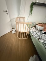 Stubenbett Beistellbett Holz weiss gute Gebrauchtbedingung