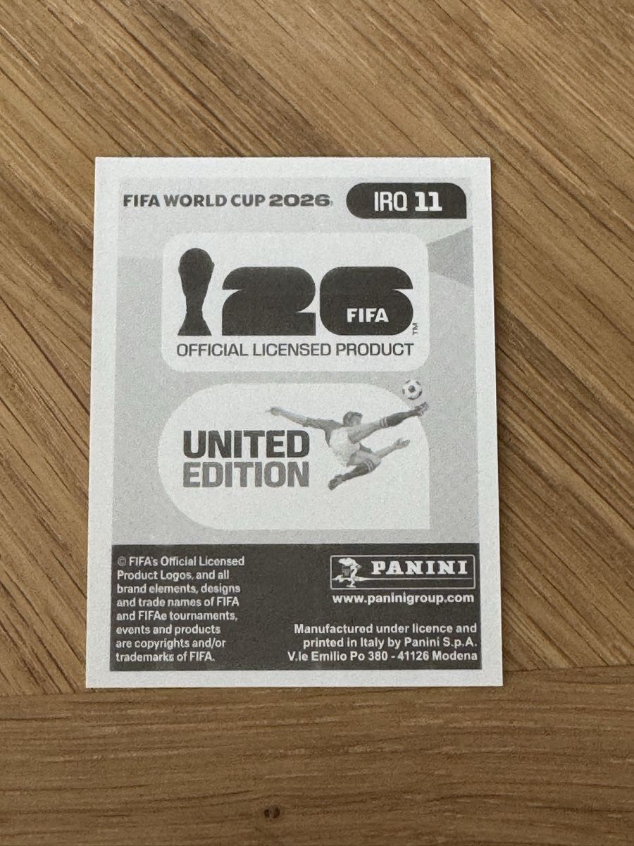 Panini Carte collezionabili: Panini 2026 IRQ 11 – Nuovo (secondo la descrizione) da Grand-Lancy venduto da cyr_n5ky 1