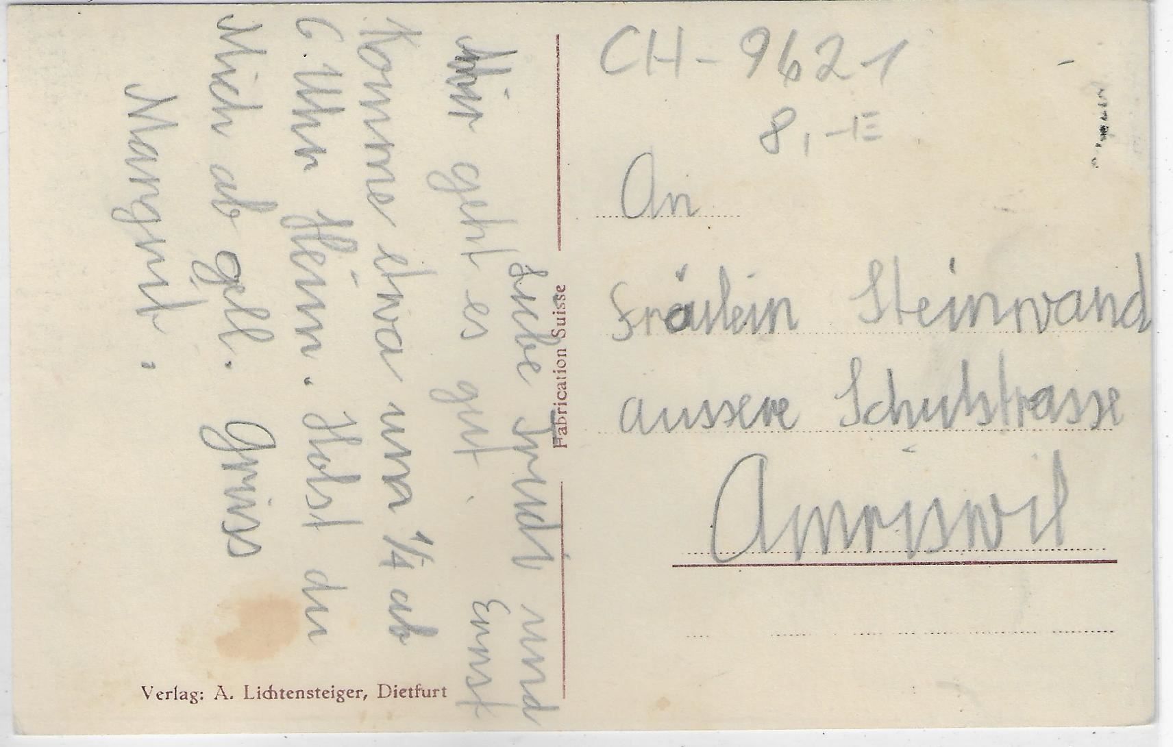 Cartoline postali: Ferienheim Sonnenberg Oberhelfenschwil – Usato da Ettingen venduto da Kartenplanet 1
