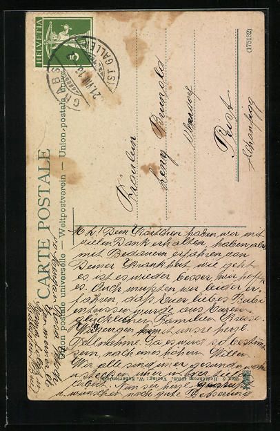 Cartoline postali: AK Grabs, Totalansicht der Kirche, 1916 – Usato da Berlin venduto da bartko-reher 1