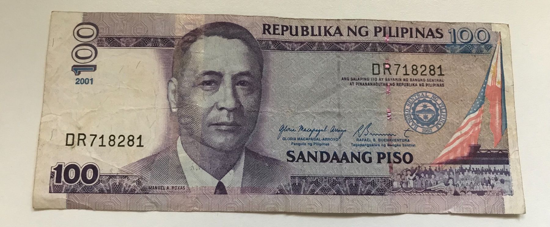 Banconote: Philippinen 100 Piso 2001 – Usato da Algetshausen venduto da Carrhard