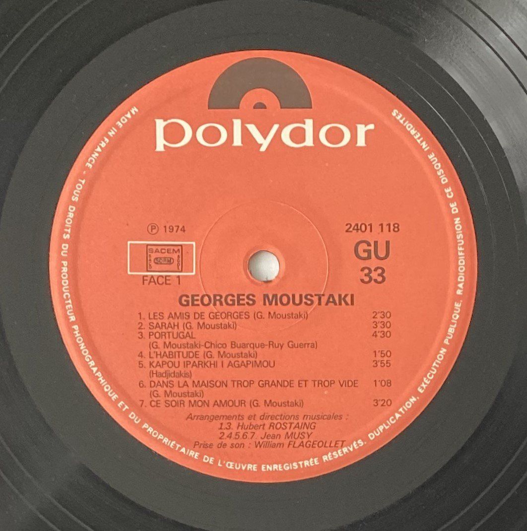 Dischi in vinile: Georges Moustaki, Moustaki – Usato da Flums venduto da Empe1 3