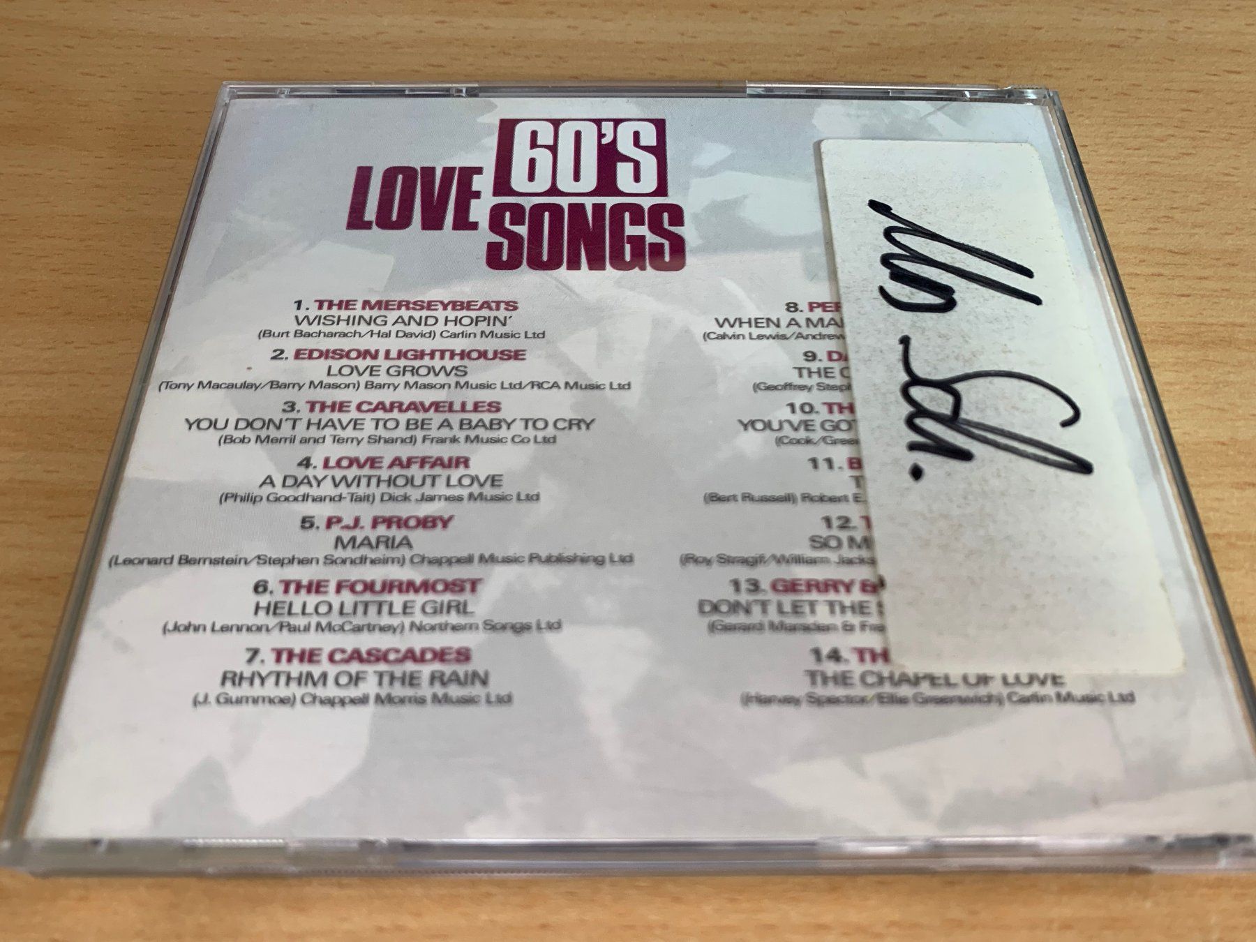 CDs: Various – 60's Love Songs – Gebraucht aus Rikon im Tösstal von Alpenmutz 1