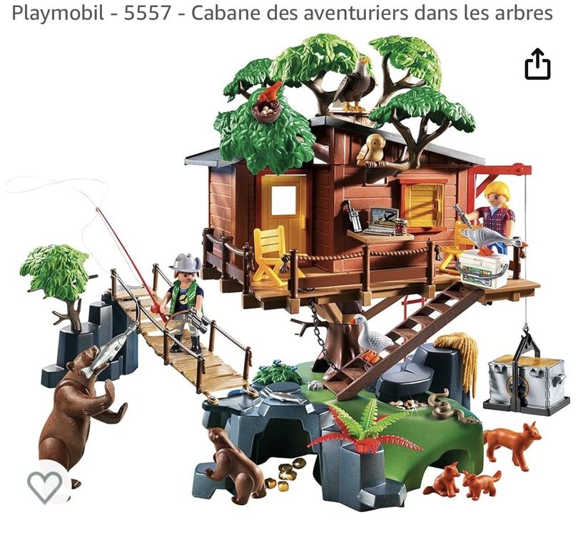 Playmobil - Pièce Cabane Suspendue Perchée Dans Un Tronc D'arbre - Réf. 5557/4857