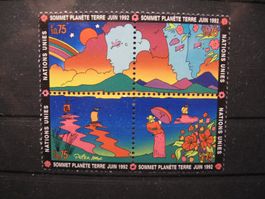 UN CH 1992 Umweltgipfel Rio De Janeiro 4erBlock**