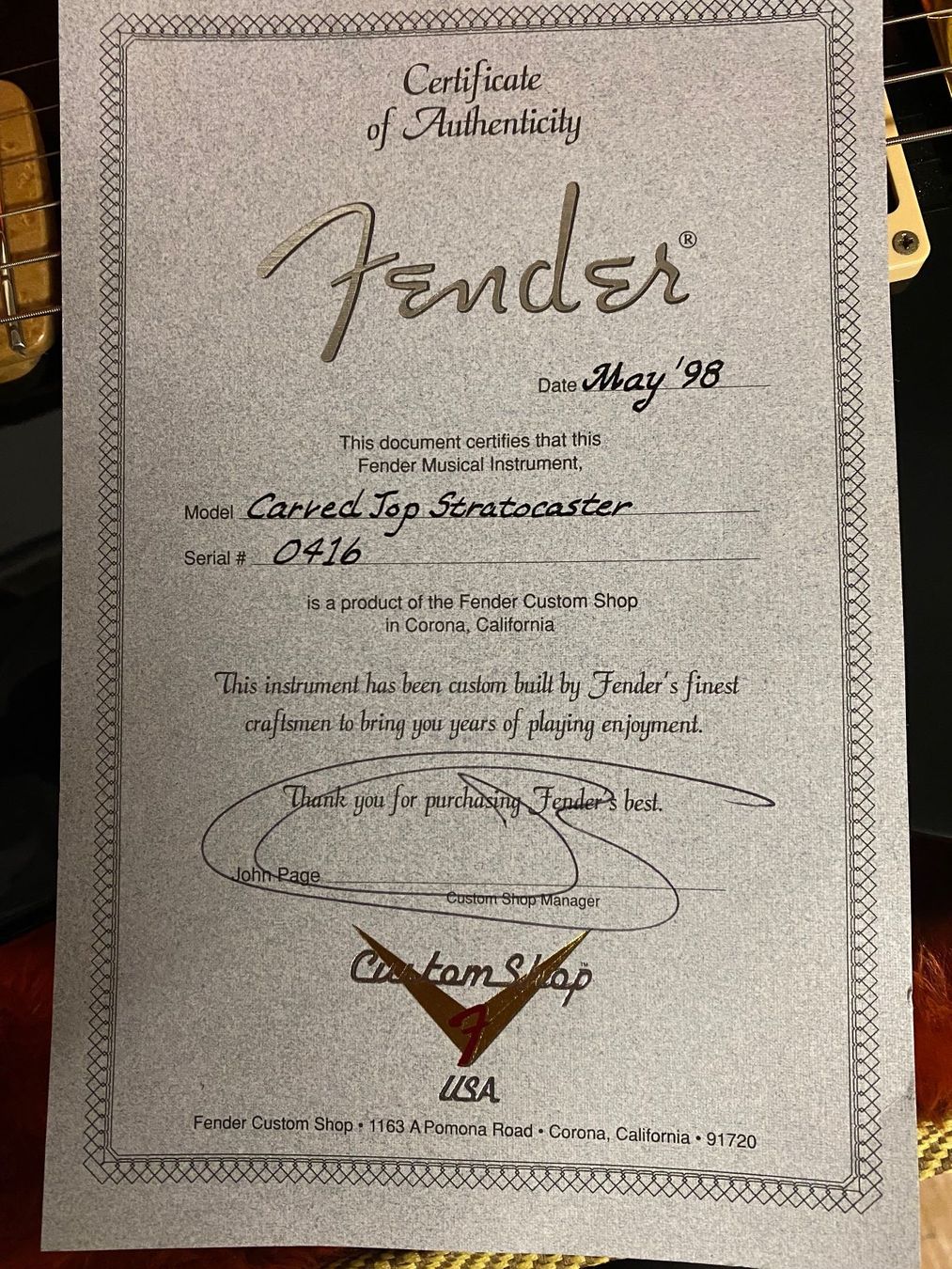 Fender Strumenti musicali: Fender Stratocaster – Usato da Schönenwerd venduto da Bryna2002 8
