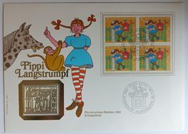 Numisbrief Pippi Langstrumpf mit Silbermedaille ab 1 Fr. !!