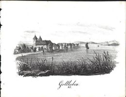 Gottlieben Lithographie von Pecht