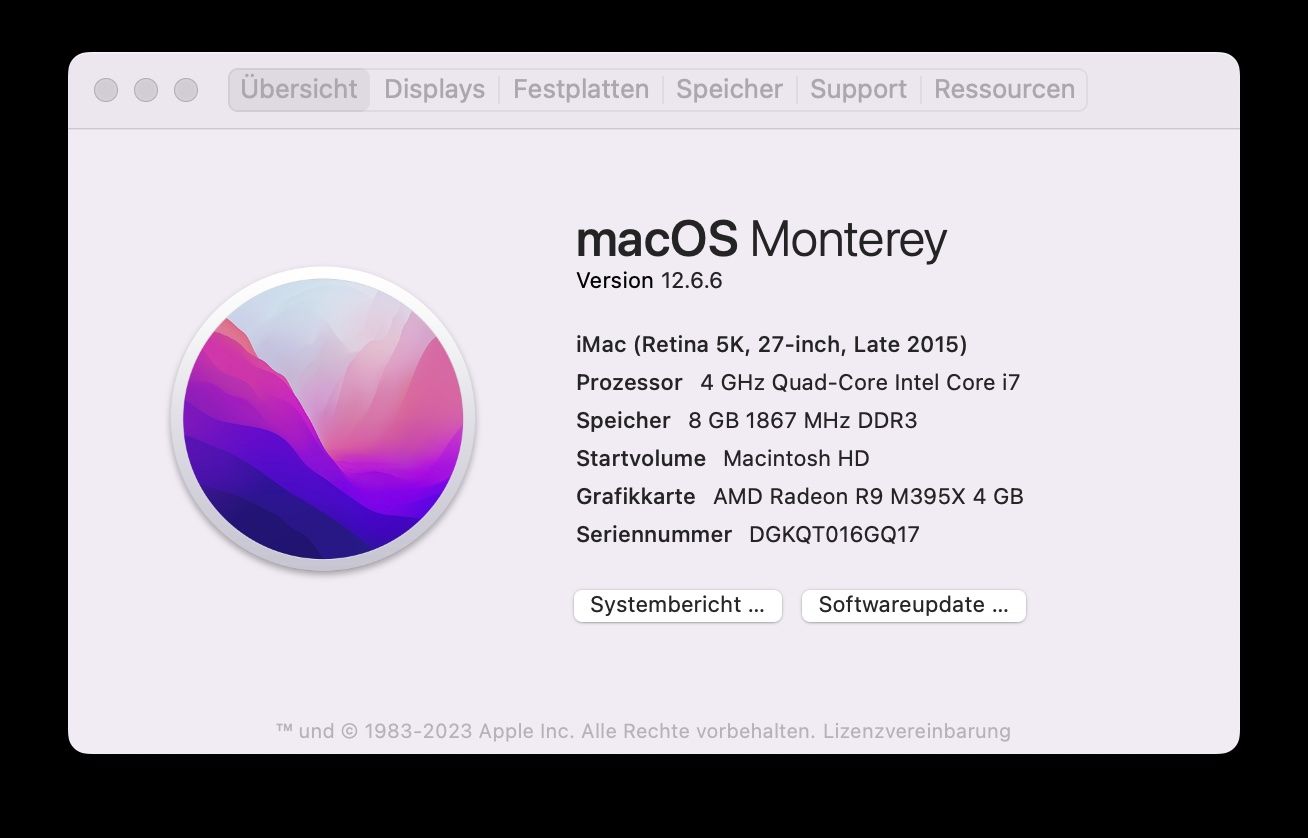 Apple PCs: 27" iMac Retina 5k Late 2015 – Gebraucht aus Wittenbach von  1