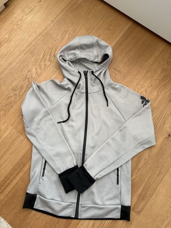Adidas Kapuzenjacke grau mit Reissverschluss Grösse M
