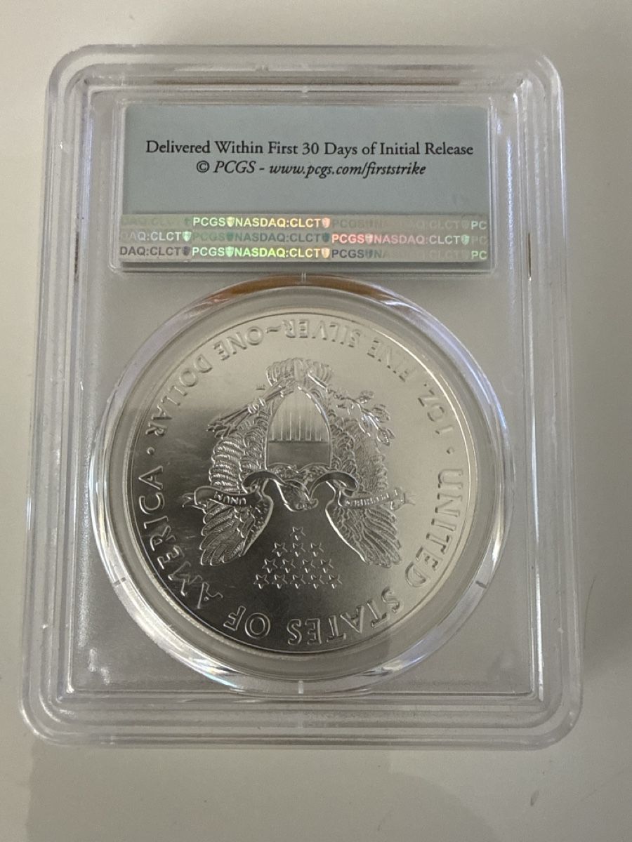 Toutes les monnaies: Silber dollar Eagle 2018 PCGS MS70 First Strike 1 oz – Neuf avec emballage d'origine à Thun par Sarica1 1