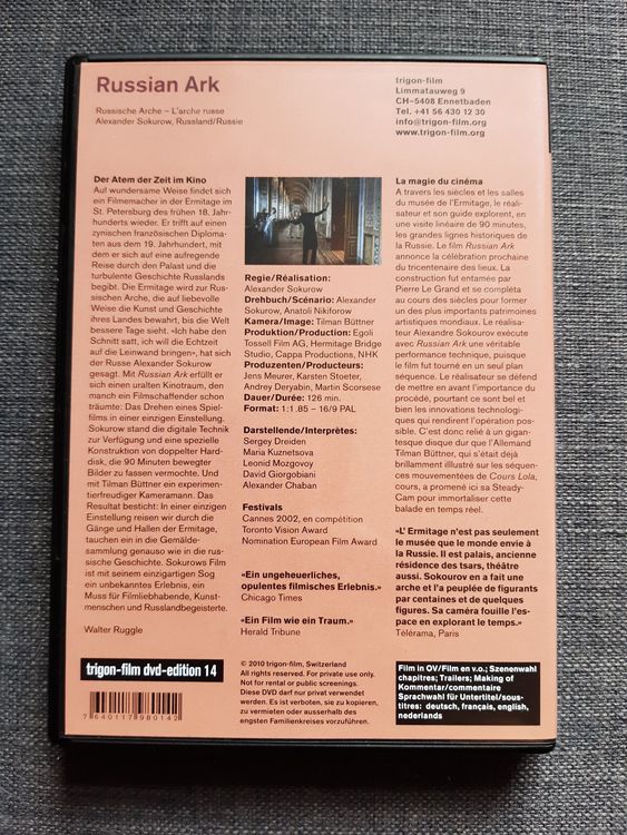 Russian Ark / Russische Arche / L'arche russe (TrigonFilm) Kaufen