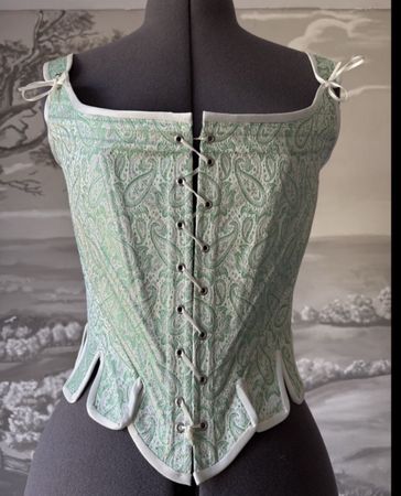 Korsett Korsage mint silber Mittelalter Fantasy