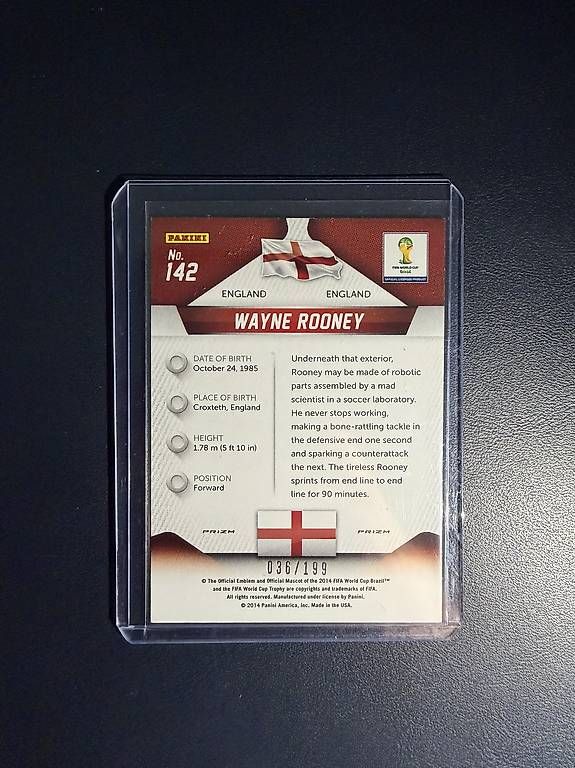 Panini Carte collezionabili: 2014 Panini Prizm WM Wayne Rooney /199 – Usato da Gränichen venduto da swisscardcollector 1