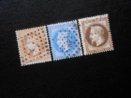 F  Mi 27/28a/29b - Kaiserreich  1862  Mi 42 €