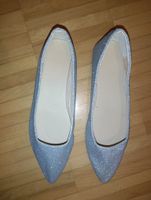 Glitzer Ballerinas, Silber, Grösse 37, perfekt für Party!