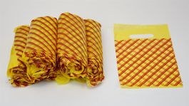 300 Stk. Tüte Plastiktüte gelb/orange/ 19.5cm x 29.5 cm
