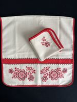 Tischläufer mit Servietten, rot-weiss, neuwertig