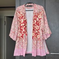 🐸 ZARA KIMONO JACKE M SCHÖN GEMUSTERT 100% BAUMWOLLE