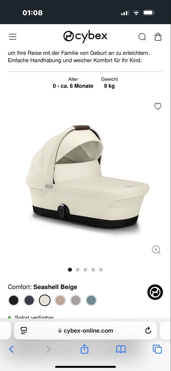 Cybex Carrozzine: cybex navicella – Nuovo e nell'imballaggio originale da Opfikon venduto da til_t7ww 6