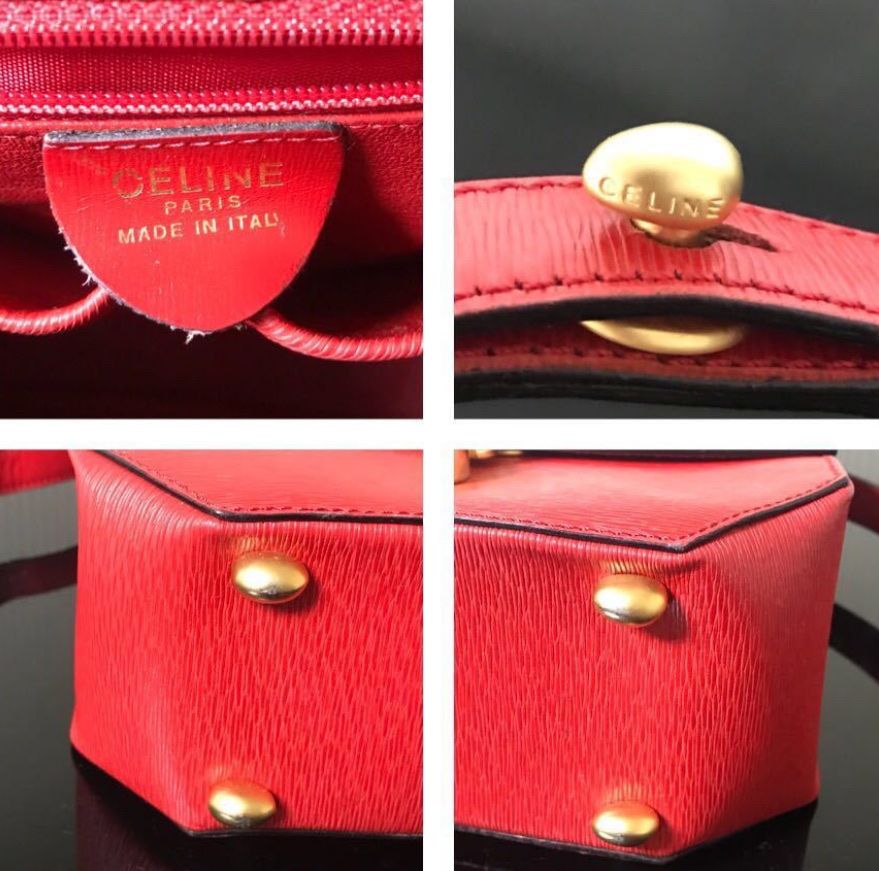 Celine Borse da donna: Sac Céline triomphe vintage rouge, cuir véritable – Usato da Jussy venduto da VanderVault 4