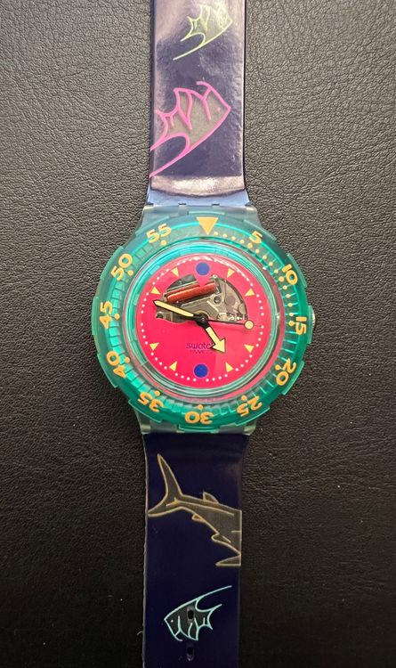 Vintage SWATCH SDN 101 „Happy Fish“ SCUBA (1991) (Neu und ...