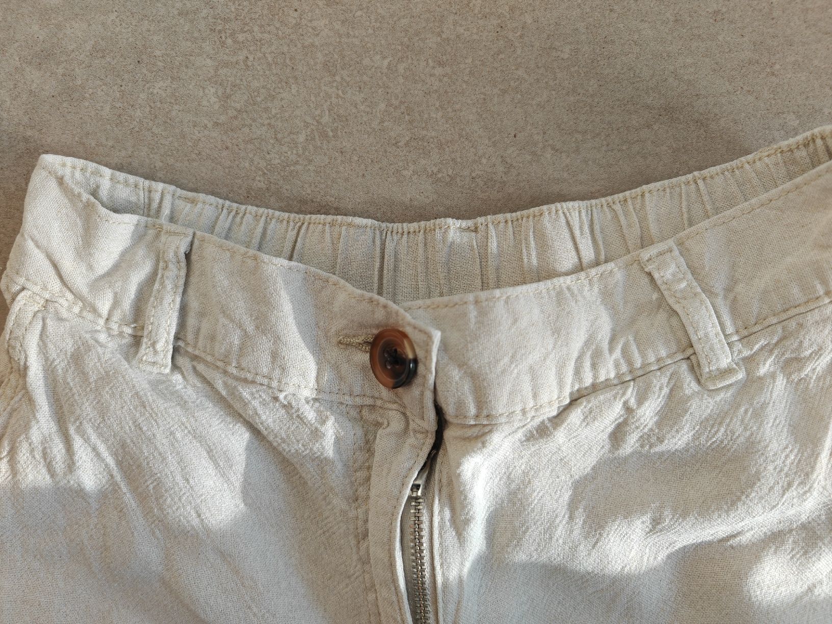 H&M Pantaloni: Pantalon large beige taille élastique taille 36  – Usato da Longirod venduto da ali_nsd5 1