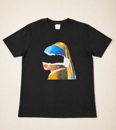 T-Shirt mit Kunstmotiv bedruckt XL / NEU