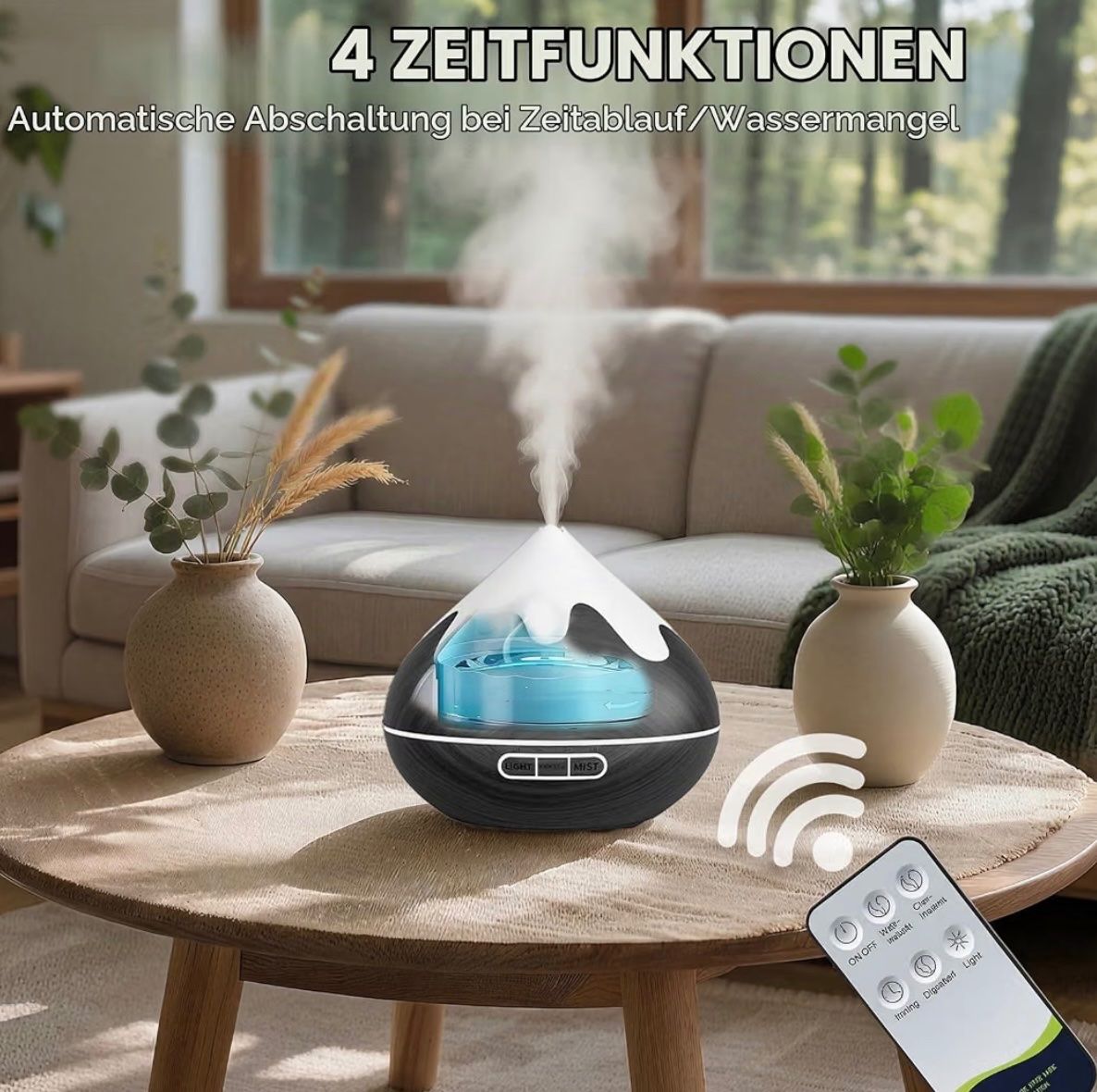 Duftöldiffusoren: Aroma Diffuser, 500ml Ulraschall schwarz schönes Design – Neu und originalverpackt aus Basel von Seifehuesli 3