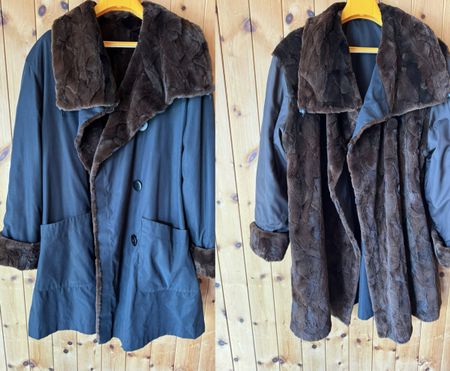 Vintage Wendejacke Pelzjacke Echtfelljacke